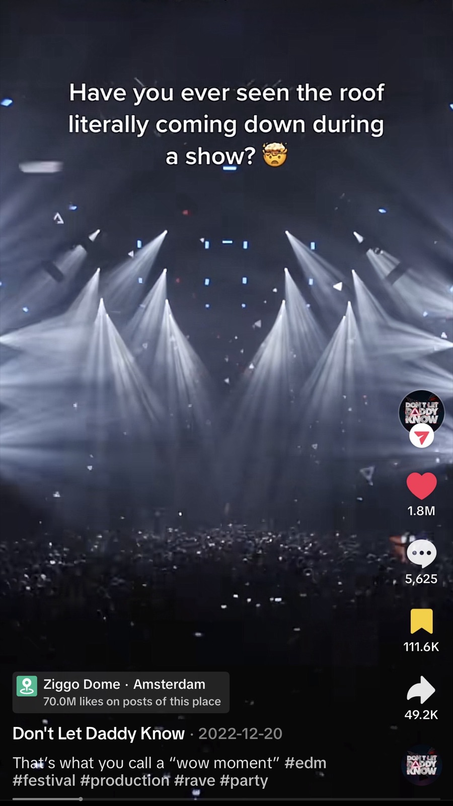 Don't Let Daddy Know TikTok - 1.8M likes at Ziggo Dome